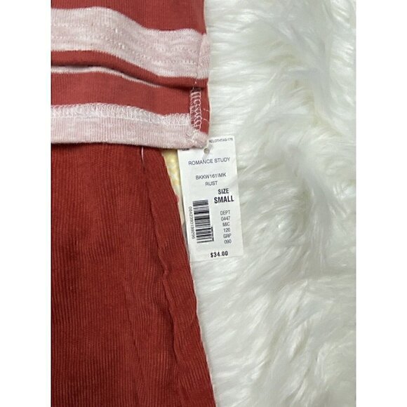 O'NEILL Girls Small Collared Top Striped GB GIRLS Corduroy Skirt Outfit Rust - Picture 8 of 12